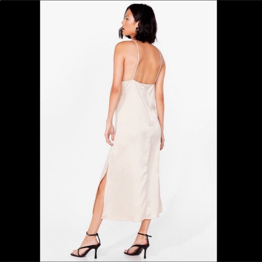 NWT Nasty Gal Satin Midi Dress